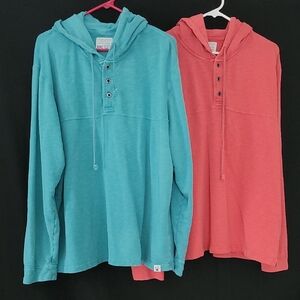 Lucky Brand Teal and Red Hoodies